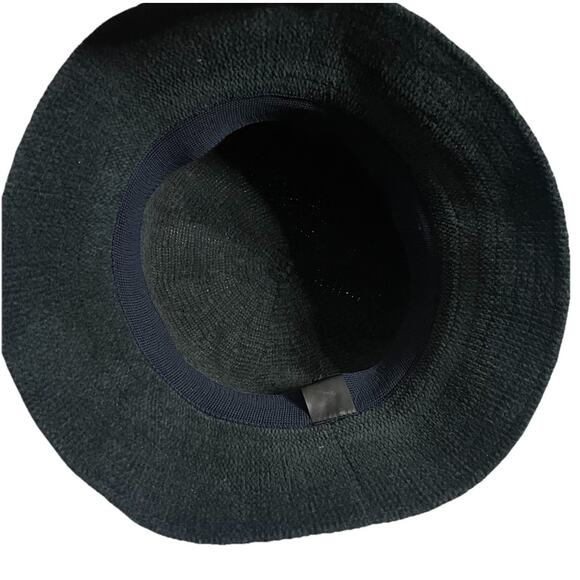 Unisex Textured Interconnected Diamond Shape Downward Slant Brim Bucket Hat - Picture 2 of 2